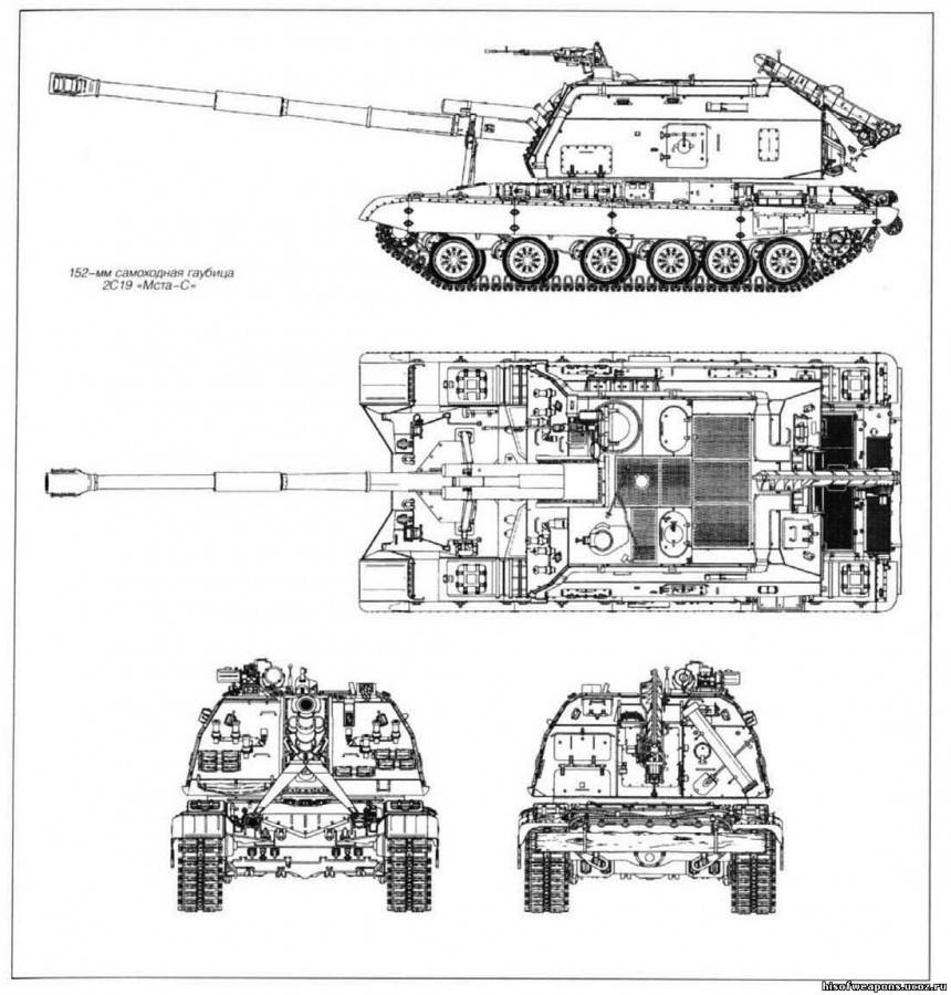 2с19 «мста-с» — самоходная гаубица калибр 152-мм