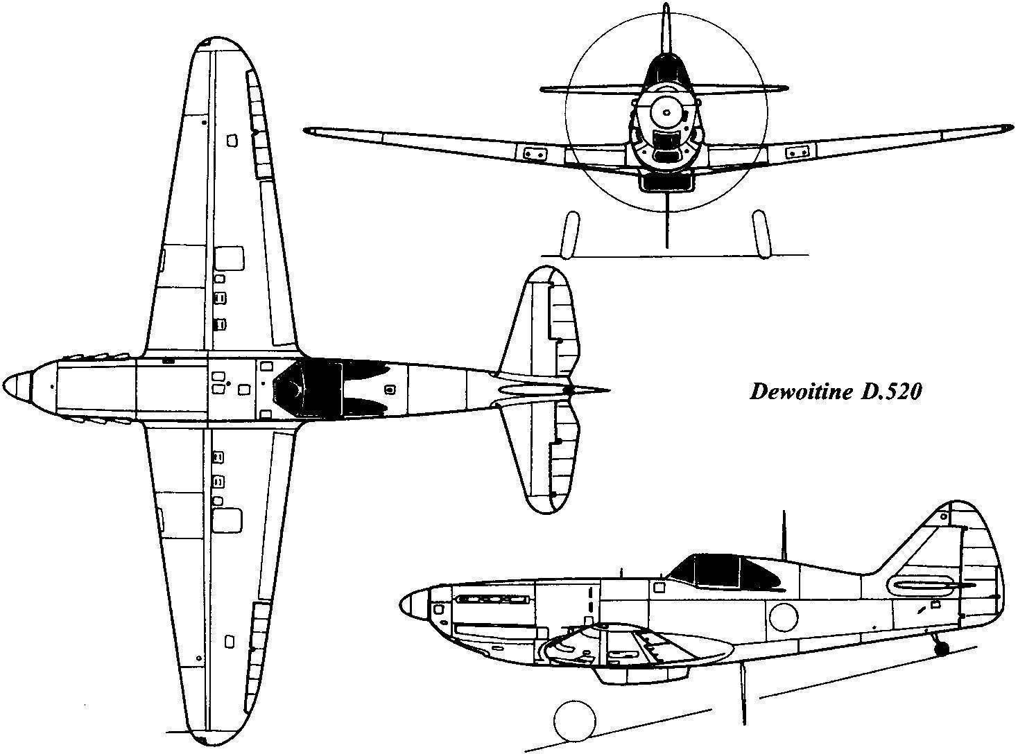 Dewoitine d.520: французские истребители второй мировой войны, конструкция, лётно-технические характеристики