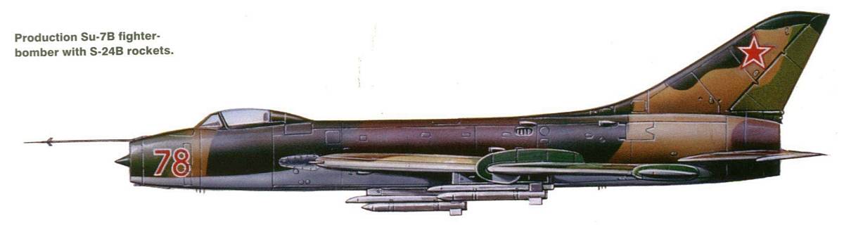 Истребитель-бомбардировщик с крылом изменяемой геометрии сухой су-17 (с-32)