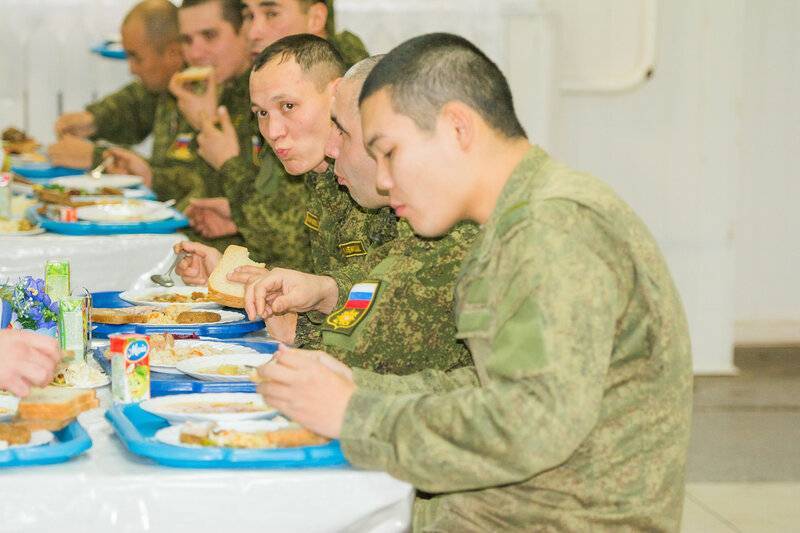Рацион и режим питания в армии России