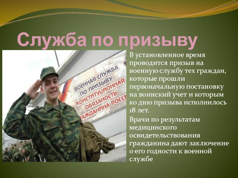 Порядок призыва на военную службу