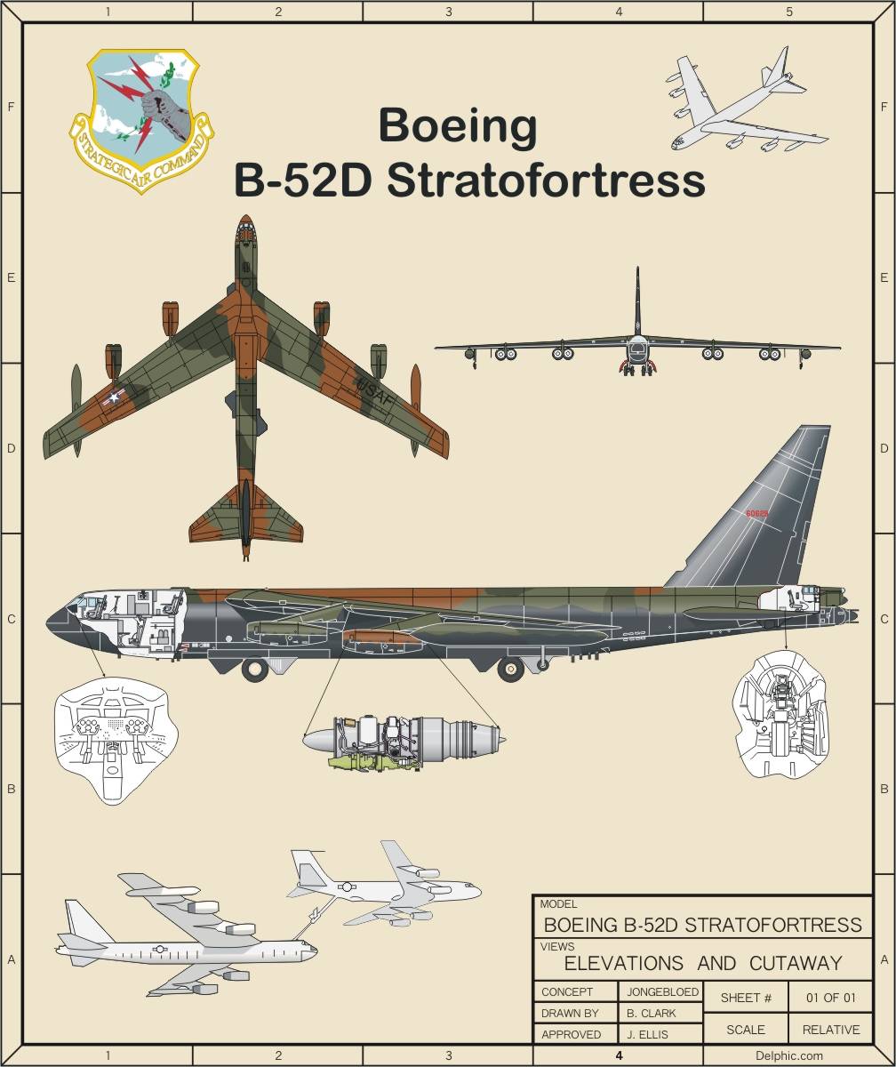 Военный самолет в-52 stratofortress