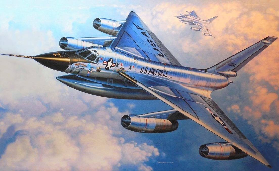 Первый серийный сверхзвуковой бомбардировщик convair b-58a hustler