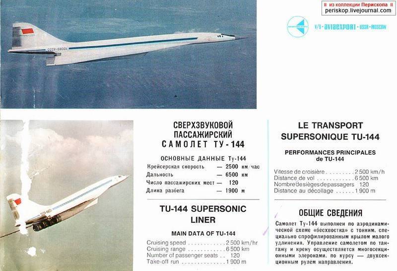Ту-144 самолёт опередивший будущее