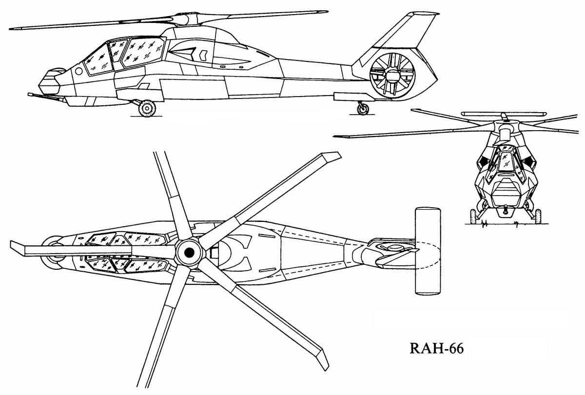 Вертолет boeing/sikorsky rah-66 "comanche" - история разработки, фотографии, чертежи, технические данные