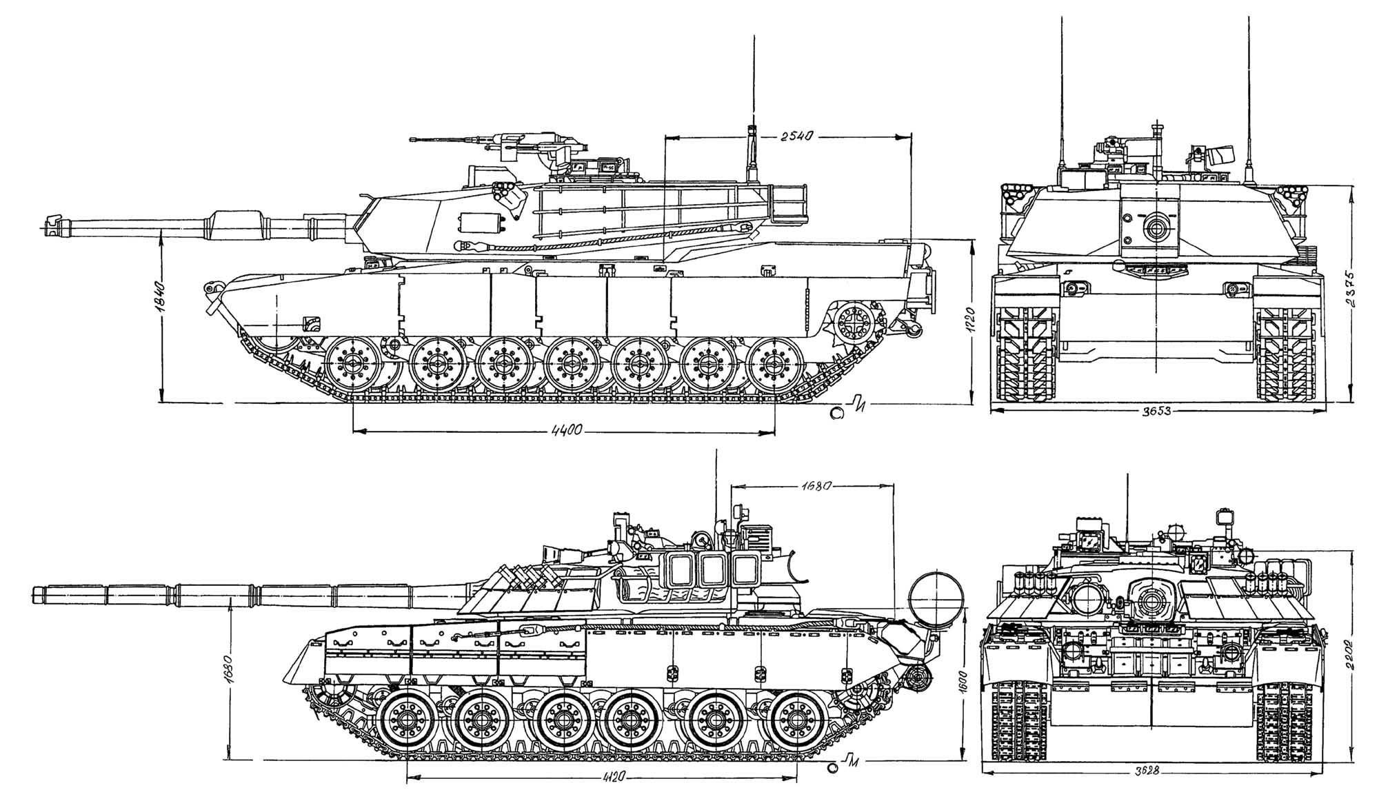 Американский танк м1а2 «абрамс»