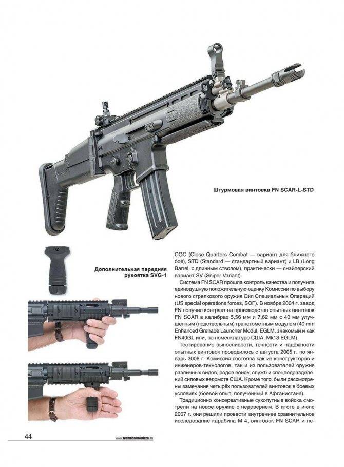 Штурмовая винтовка FN SCAR: история создания, описание, характеристики и модификации
