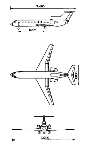 Як-42 — обзор самолета, характеристики, схема салона