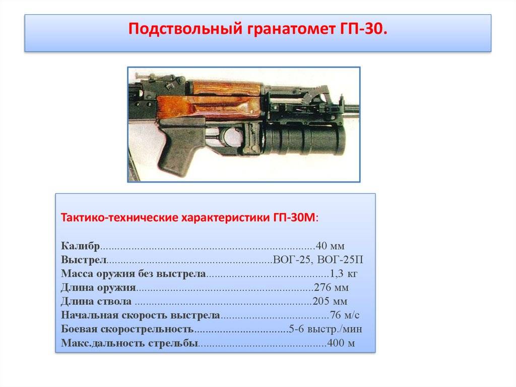 Гп-25 костер, устройство и технические характеристики ттх подствольного гранатомета, разборка и выстрел