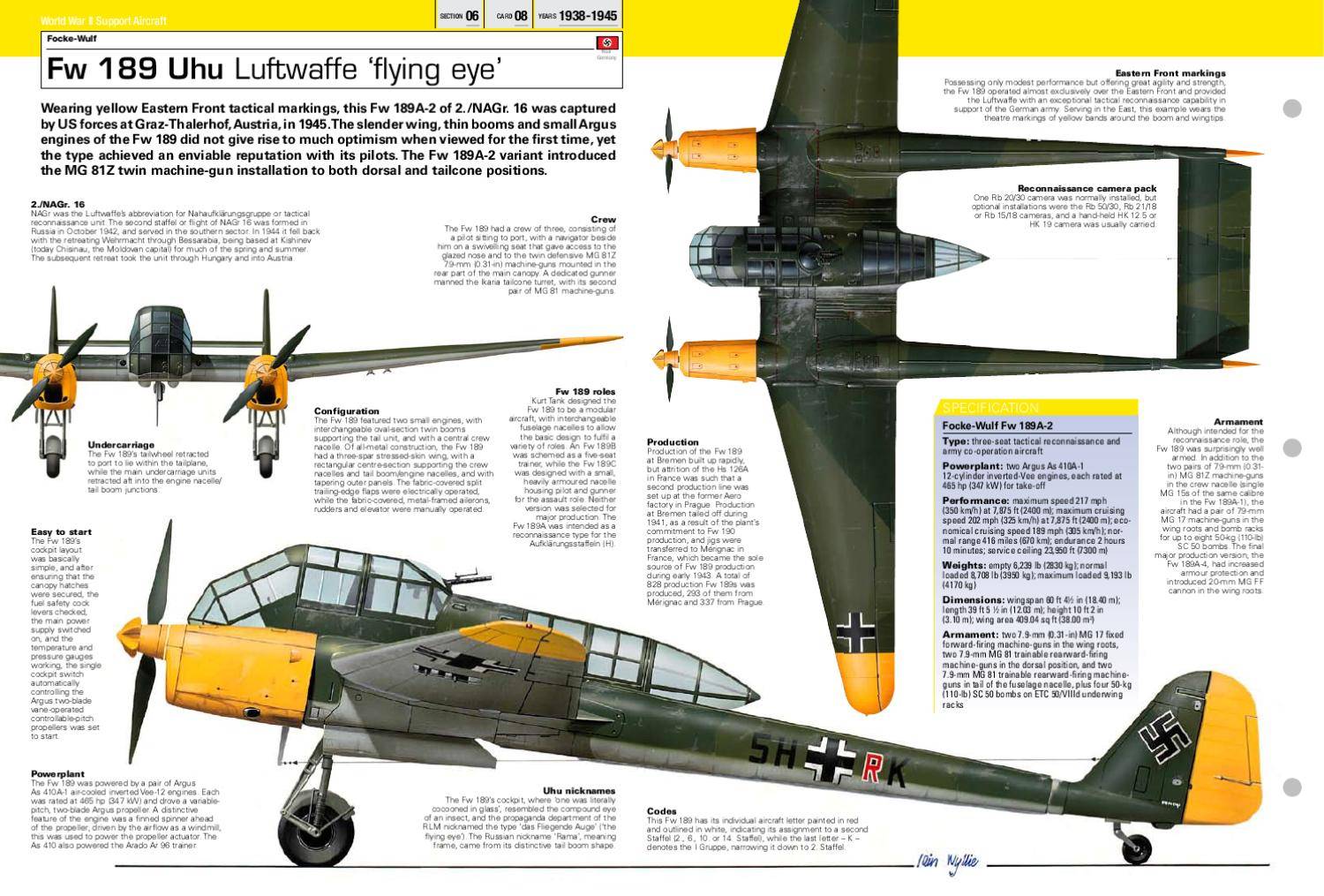 Зачем был создан знаменитый самолет focke-wulf fw 189 uhu - zefirka