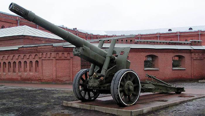 Артиллерия. крупный калибр. 152-мм гаубица м-10 образца 1938 года