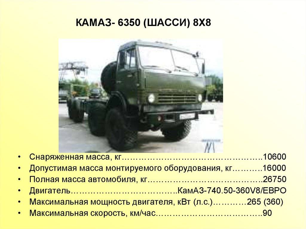 Камаз-5350: технические характеристики