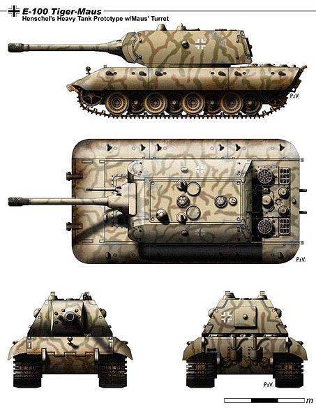 E 100 — немецкий тяжёлый танк x уровня
