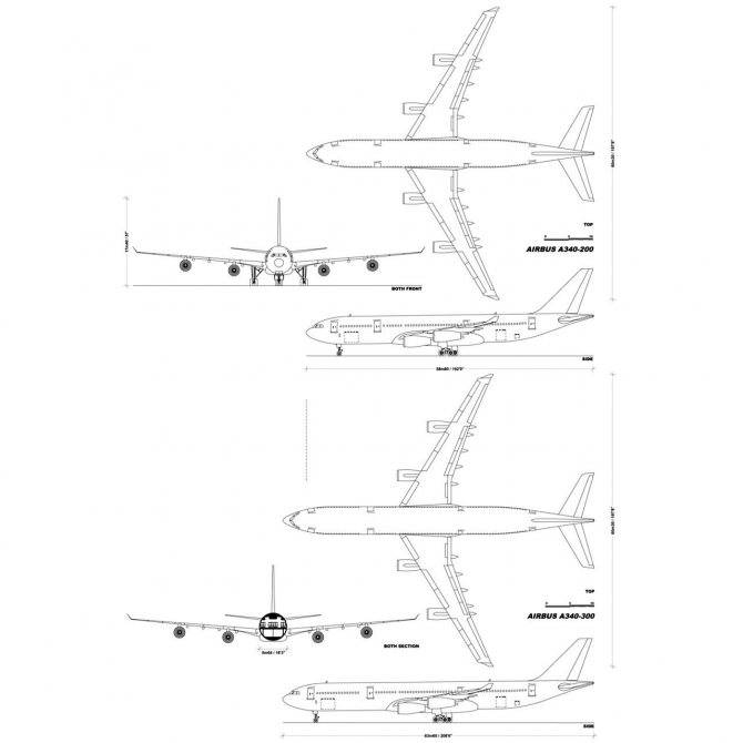 Обзор самолета аirbus а340: история, характеристики, план салона