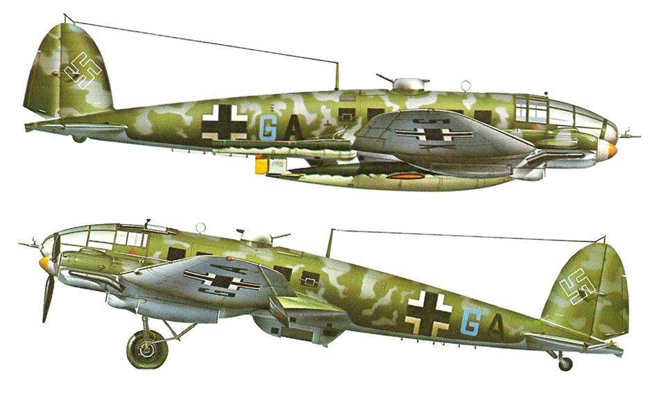 Место катастрофы бомбардировщика-разведчика heinkel he 111 (мод.h-16)