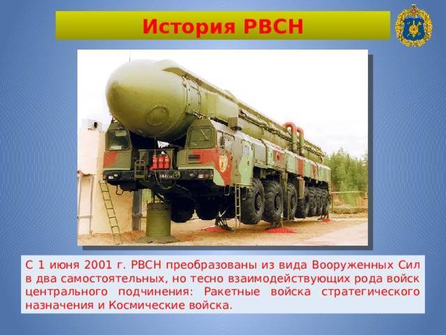 Состав ракетных войск России (РВСН) и назначение
