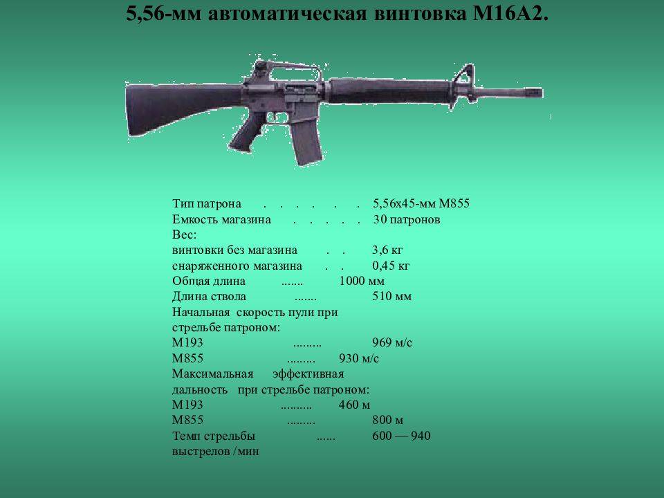 Armalite / colt ar-15 / m16 / m16a1 штурмовая винтовка - характеристики, фото, ттх