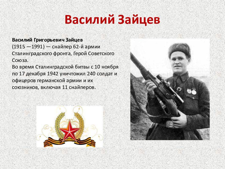 Василий григорьевич зайцев: герой сталинградской битвы, советского союза, снайпер, биография, подвиг, дуэль