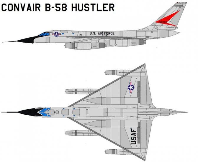 Бомбардировщик Convair B-58 Hustler – от мировых рекордов к ранней отставке