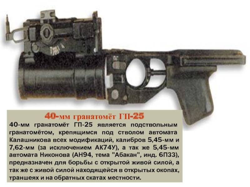 Подствольный гранатомет гп-25 «костер»: история создания, описание и характеристики