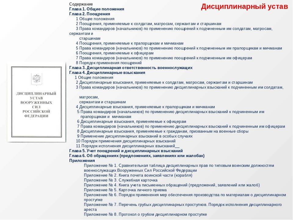 Актуальная редакция Дисциплинарного устава, положения