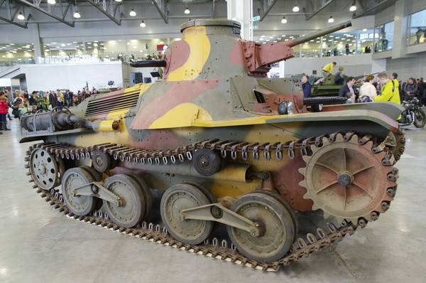 Танк тип 95 "ха-го" двигатель. вес. размеры. вооружение