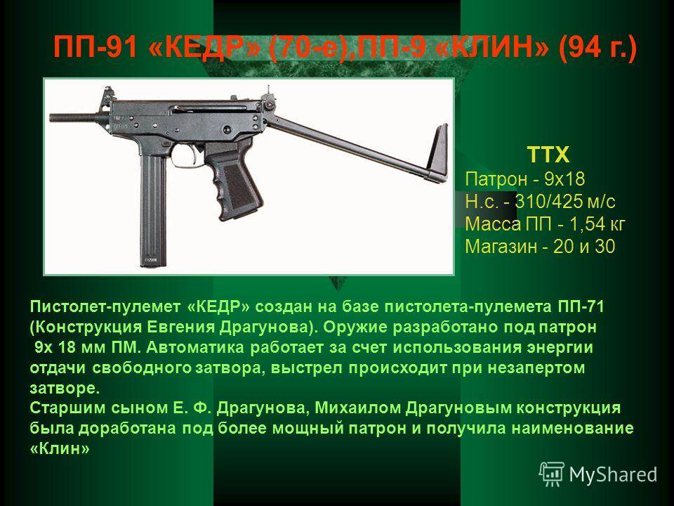 Пистолет-пулемет пп-19-01 витязь-сн