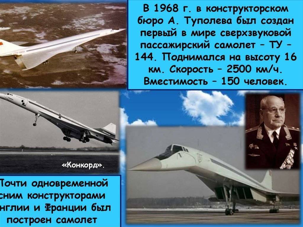 Ту-144 первый в мире сверхзвуковой пассажирский реактивный самолет. а.н. туполев – человек и его самолеты