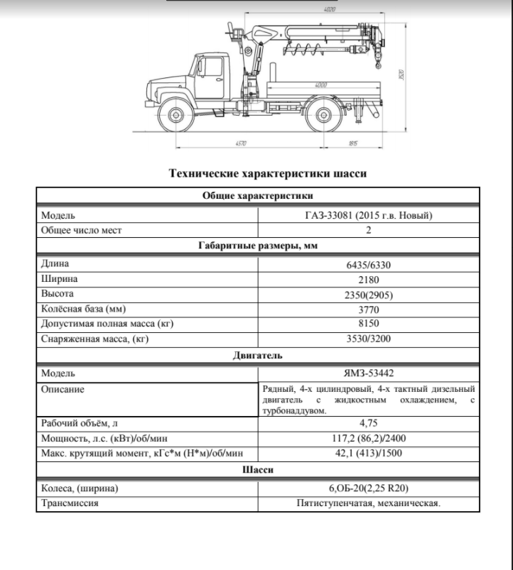 Техническая характеристика автомобилей газ-3309 и газ-3307